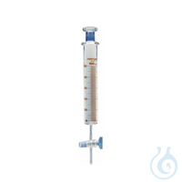 Gas Syringe, FORTUNA 100 ml : 1.0 ml, with straight stopcock
